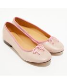 Ballerinas Jeanne aus schillerndem Leder in Rosa