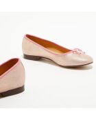 Ballerinas Jeanne aus schillerndem Leder in Rosa