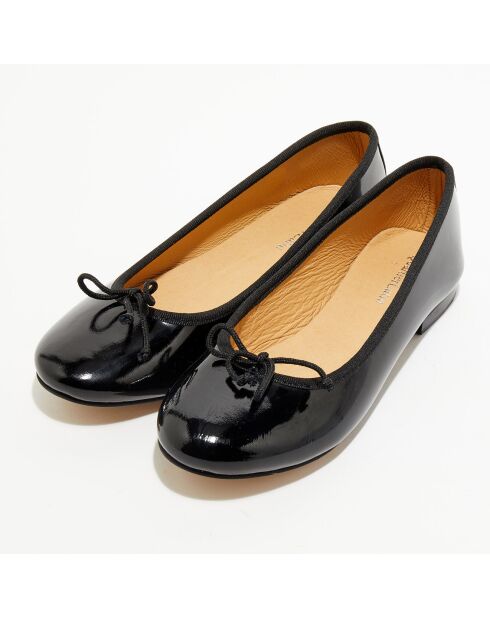 Schwarze Ballerinas Jeanne aus Lackleder