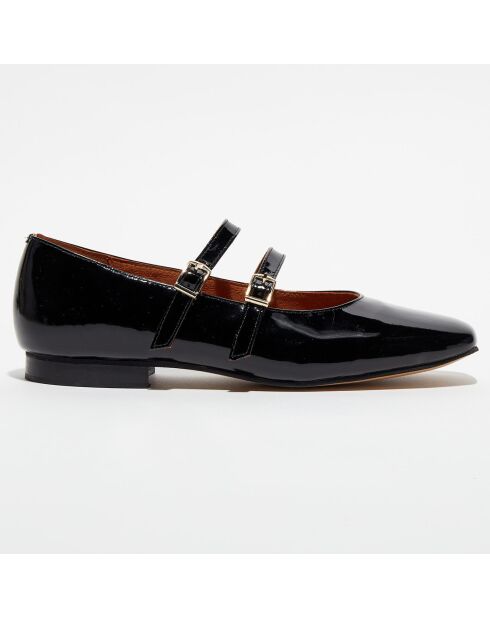 Justine Babys aus schwarzem Lackleder