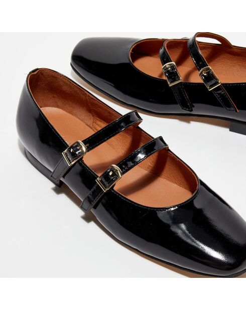 Justine Babys aus schwarzem Lackleder