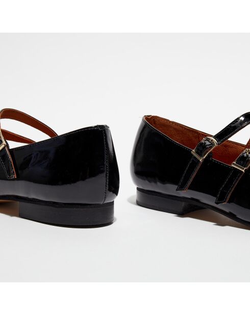 Justine Babys aus schwarzem Lackleder