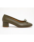 Ballerinas Diane aus Leder in Khaki