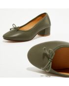Ballerinas Diane aus Leder in Khaki