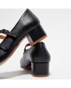 Louise Baby-Ballerinas aus schwarzem Leder