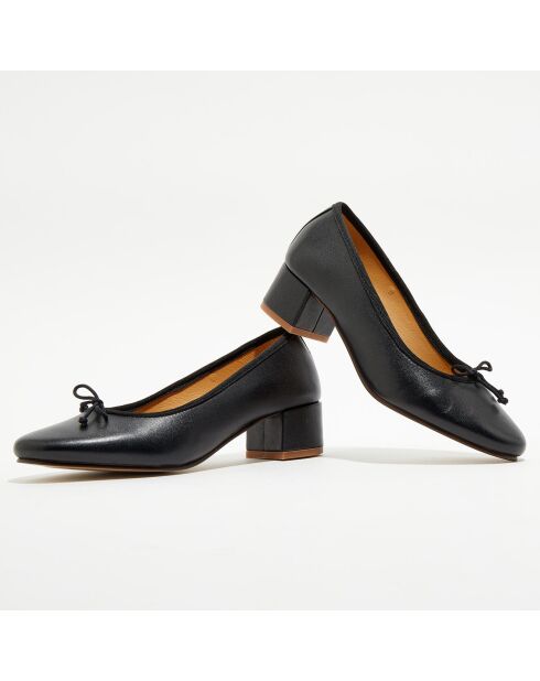 Ballerine trotter Diane nere in pelle