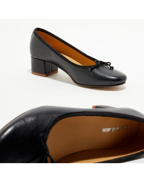 Ballerine trotter Diane nere in pelle