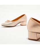 Ballerinas Diane aus schillerndem Leder in Rosa