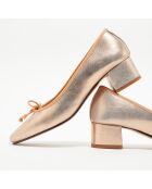 Ballerinas Diane aus schillerndem Leder in Rosa