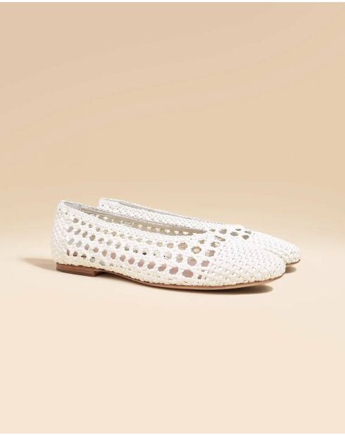 Ballerines tressées Aria blanches