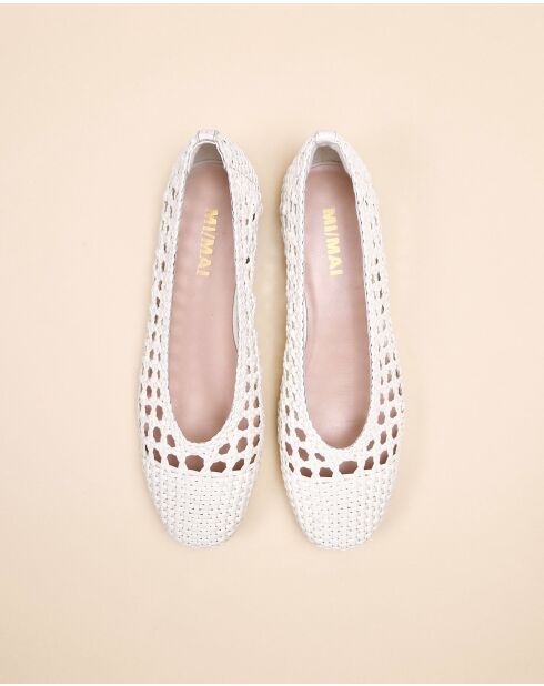 Ballerines tressées Aria blanches