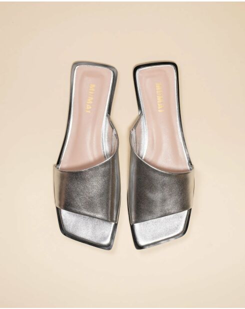 Sandales en cuir Eero argentées