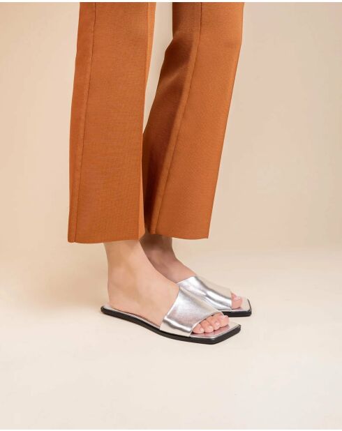 Sandales en cuir Eero argentées