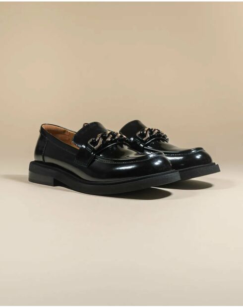 Mocassins en cuir Karl noirs