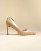 Escarpins en cuir Kelly nude - Talon 8cm