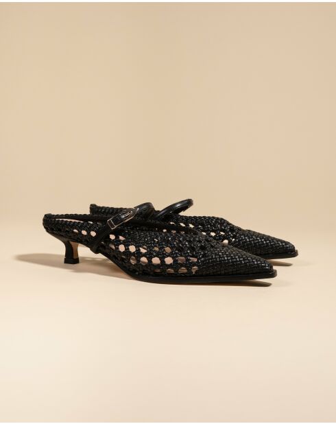 Escarpins tressés Suzanne noirs