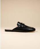 Mules en cuir Arno noires