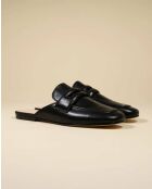 Mules en cuir Arno noires