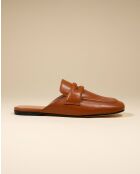 Mules en cuir Arno marron
