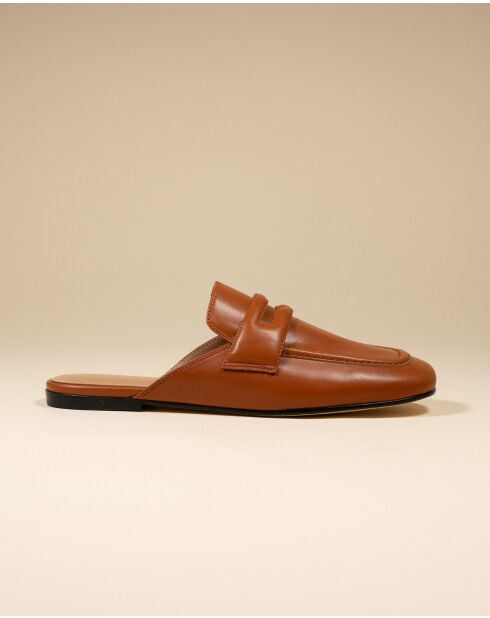 Mules en cuir Arno marron