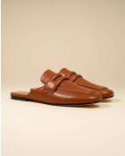 Mules en cuir Arno marron