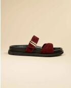 Nus-pieds en cuir Paddington by Diane Perreau bordeaux