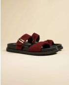 Nus-pieds en cuir Paddington by Diane Perreau bordeaux