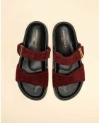 Nus-pieds en cuir Paddington by Diane Perreau bordeaux
