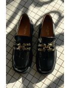 Mocassins en cuir Riu noirs
