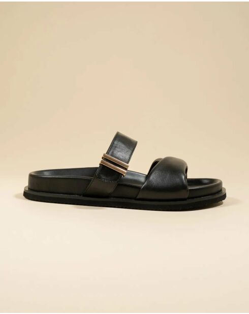 Nus-pieds en cuir Paddington by Diane Perreau noirs