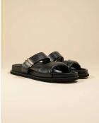 Nus-pieds en cuir Paddington by Diane Perreau noirs