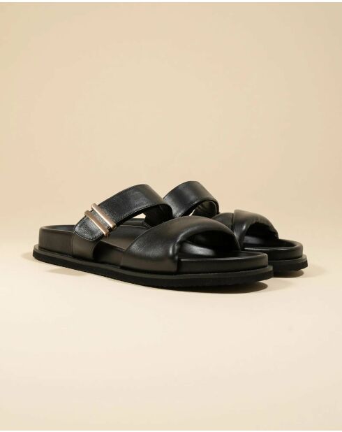 Nus-pieds en cuir Paddington by Diane Perreau noirs