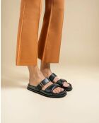 Nus-pieds en cuir Paddington by Diane Perreau noirs
