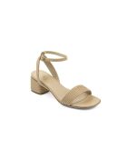 Sandales à talon en cuir Coco nude