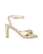 Sandales à talons en cuir Mona dorées
