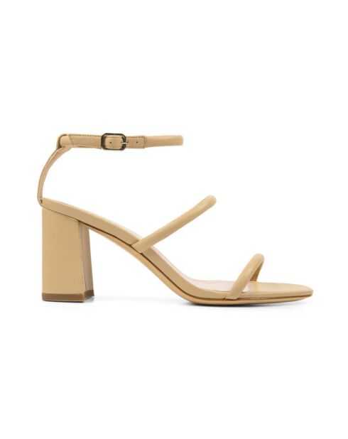 Sandales à talon en cuir Daisy nude