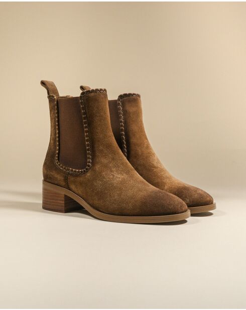 Chelsea boots en cuir Bambi marron