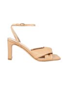 Sandales à talons en cuir Mona nude