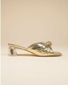 Sandales à talon en cuir Boboli dorées