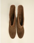 Bottes à mi-mollet en cuir Albi Brown marron