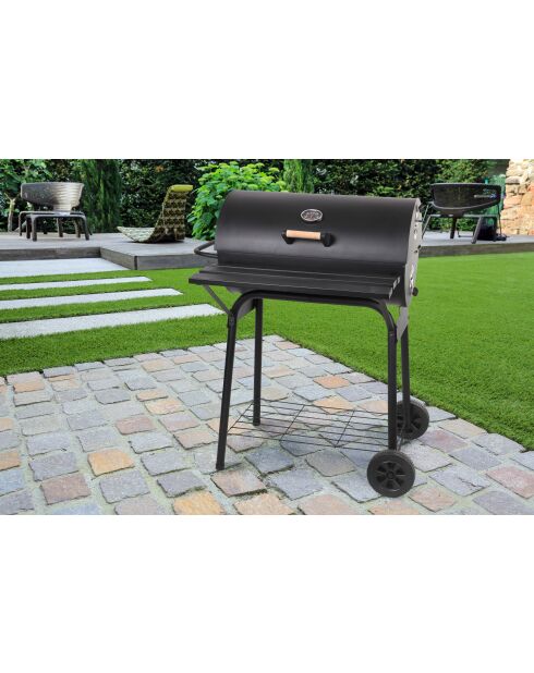 Barbecue avec couvercle Elite noir - 84x70x105 cm