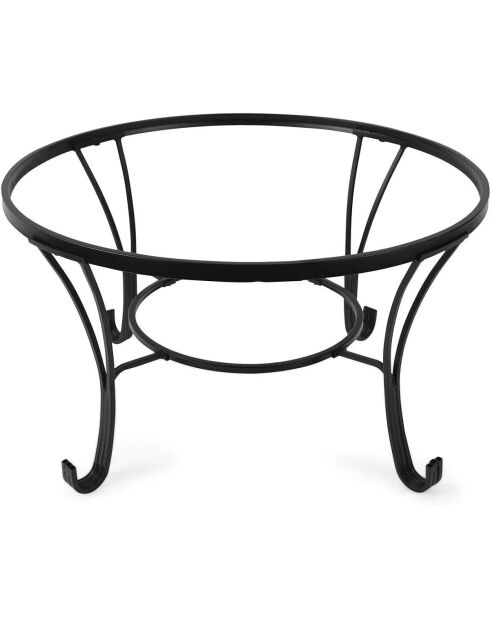 Bol de fuego negro Elite con atizador y tapa - D.76 cm