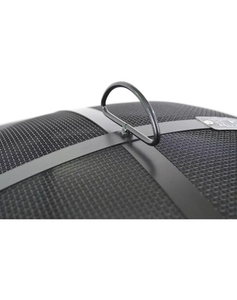 Bol de fuego negro Elite con atizador y tapa - D.76 cm