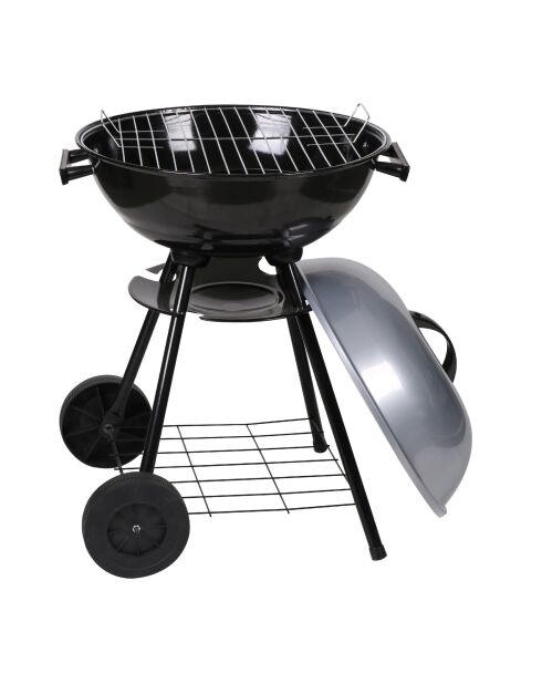 Barbecue avec couvercle Elite noir - 47,5x44x70 cm