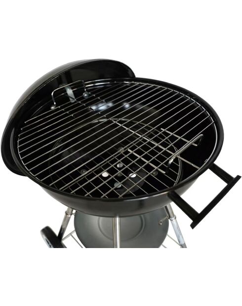 Barbecue avec couvercle Elite noir - 47,5x44x70 cm