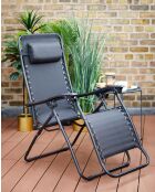 Lot de 2 fauteuils de relaxation Le playa bleu gris - 60x107x90cm