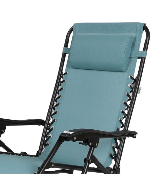 Lot de 2 fauteuils de relaxation Le playa bleu gris - 60x107x90cm
