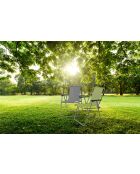 Lot de 2 fauteuils Le picnic en metal et textilene vert olive - 53x55x75cm