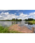 Lot de 2 fauteuils Le picnic en metal et textilene gris anthracite - 53x55x75cm