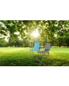 Lot de 2 fauteuils Le picnic en metal et textilene gris anthracite - 53x55x75cm